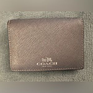 Coach wallet - silver ID, credit card and change purse